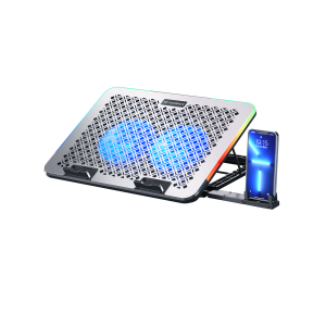 Fantastic Laptop RGB Cooler Pad with Mobile Stand (Dual Fan) - Image 1