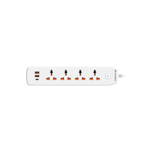 Hype 4+1 Multi Plug Adapter USB+Type-C Charging Port - Image 1